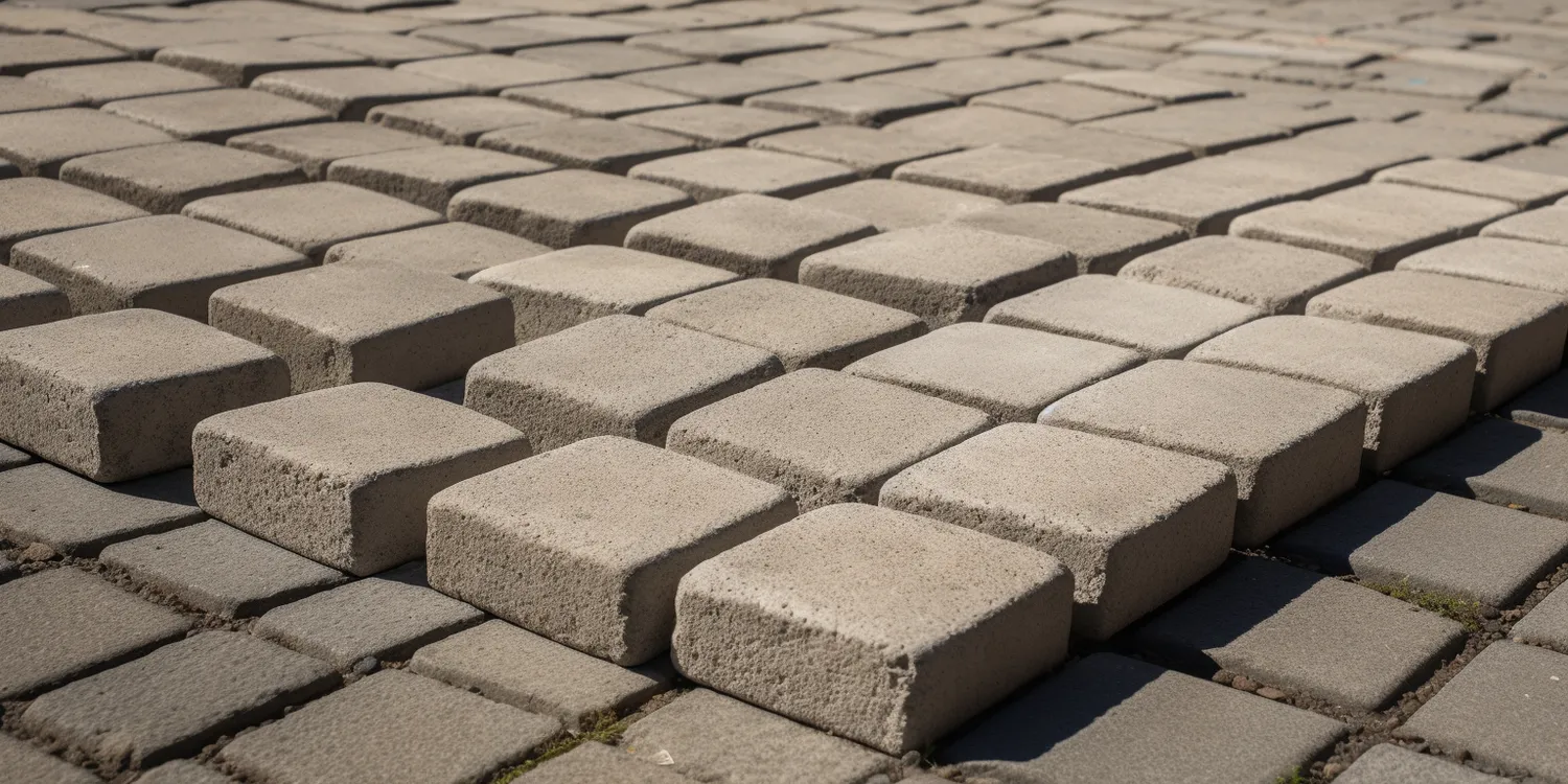 Proces układania powierzchni przy użyciu kostki brukowej
