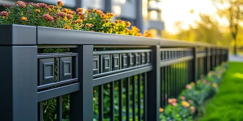 Moderne Gartengestaltung mit Zäunen aus Polen