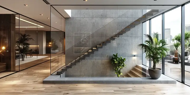 Balustrady szklane wewnętrzne Warszawa