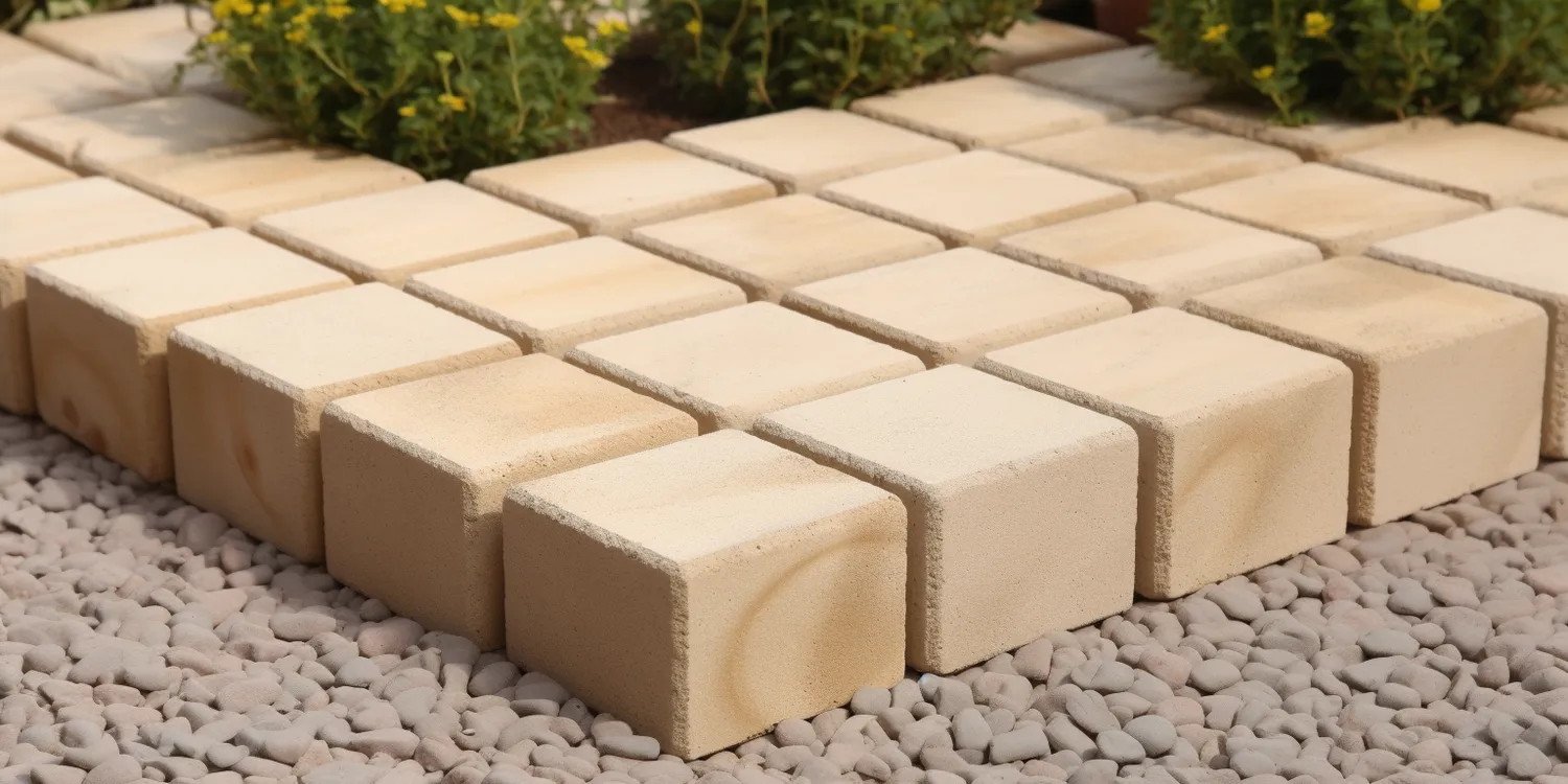 Proces układania powierzchni przy użyciu kostki brukowej